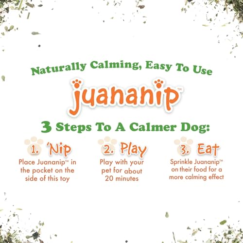 Image of Doggijuana Juananip Refill Bottle for Dogs, 2-Pack | Natural Calming Catnip | Organic ground calming catnip for dogs; natural aid for anxiety, storms & travel; grown in USA, refill for toys & beds