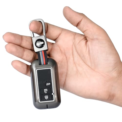 Image of Car Key Cover Compatible with Maruti Suzuki jimny Baleno Grand Vitara XL6 Swift New Brezza Ertiga Dzire 3-Button Smart Key