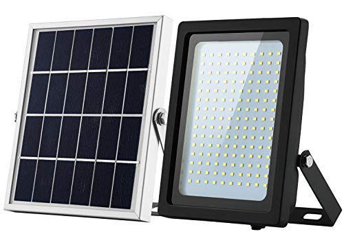 Solar Floodlight Outdoor 150 LED IP65 Waterproof with Sensor Auto On Off for Dusk to Dawn Pathway Entry and Driveway by GEN Solar