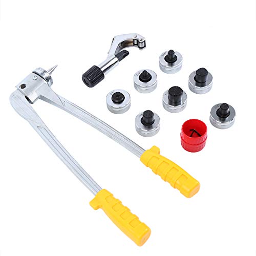 Iglobalbuy 3/8 Inch To 1-1/8 Inch Lever Tube Expanding Tool Hand Swaging Tool Copper Tube Expander Copper Pipe Flaring Tool Kit With Tubing Cutter #TOP1