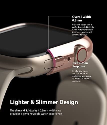 Protéger Apple Watch 45mm contre les rayures avec la coque Ringke Slim rigide