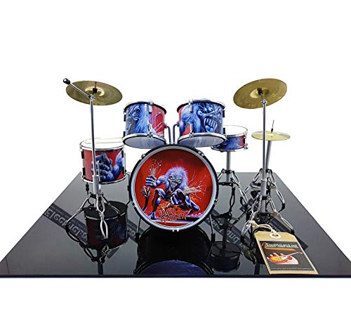 Mini Drum Kit Iron Maiden Killers miniature 25 cm de collection en coffret