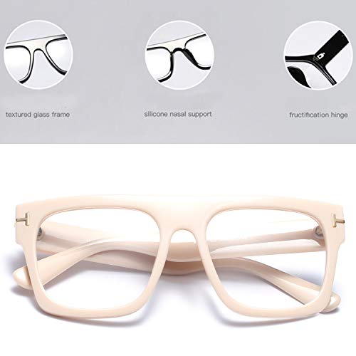 image for Allt Unisex Large Square Optical Eyewear Non-prescription Eyeglasses F