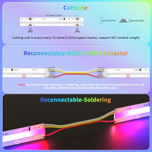 Tira de LED RGB WS2811 IC Chip 18ft Direccionable Multicolor miniatura 6