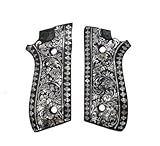 BMPL Mother of Pearl Inlay Gun Grips Compatible Replacement for Pt92 Pt99 Pt100 Pt101 Decocker PT pt 92 99 100 101 Hardwood Wood Smooth Grips Grips Handmade Birthday Newyear Sport for Men