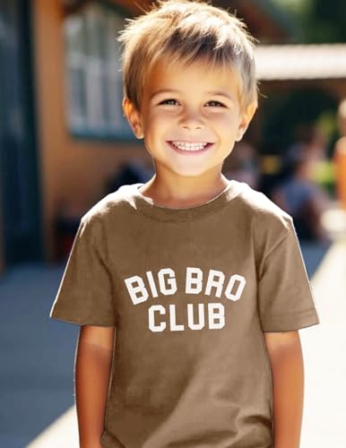 Big Brother Toddler Shirt Baby Boys Big Bro Club Letter Tee Kids Boy Promoted to Big Brother Announcement Summer Top4