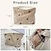Cute Small Soft Corduroy Zipper Makeup Bag for Purse, Coquette Aesthetic Pouch with Bear Pattern for Women Girls, Kawaii Travel Cosmetic Bags（04Light Taupe）