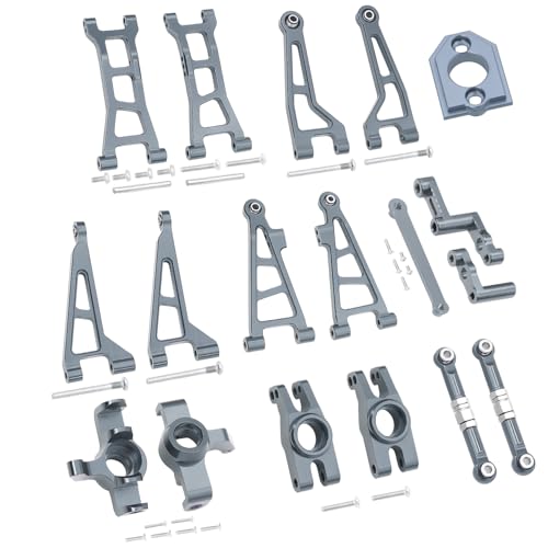Mjx Hyper Go H16 16208 16209 16210 Metal Suspension Swing Arm Driver Shaft Shock Absorber Steering Motor Mount Group Assembly RC Car Part (Titanium)