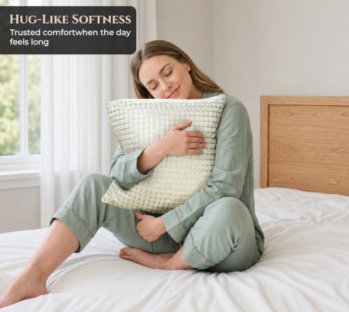 Image of ROYALE LINENS 16 x 16 Pillow Insert - Down Alternative Throw Pillows Insert - Square Pillow Pack of 1 - Bed & Couch Pillows - Inner Cushion for Bed, Cushion for Living Room - Shams Stuffer