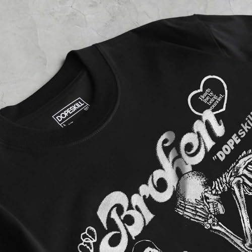Image of DopeSkill Graphic Tee Streetwear Hip Hop Hypebeast Street Style Unisex T-Shirt Sneaker Colour Matching Shirts Horror Skeleton