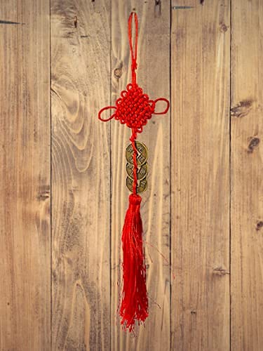 Image of Vastu Fengshui Three Lucky Coins Wall Hanging for Luck