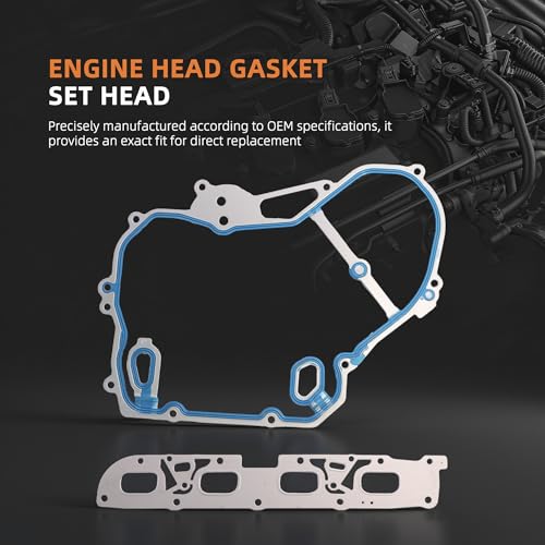 Image of MA-9761246760 MLS Head Gasket Set with Head Bolt for Chevy Equinox Malibu Impala Captiva Sport, for Buick Verano, for GMC Terrain 2.4L 2384cc 145cid L4 DOHC (16 Valve) HS26517PT