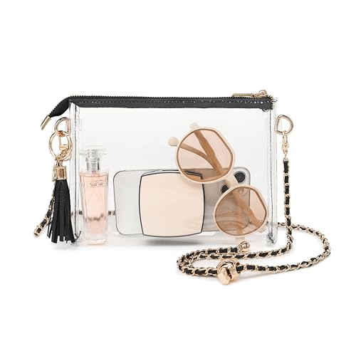 YGR Womens Clear Bag for Stadium Events Small Crossbody Purse for Concert, Party Sports Events Stadium Approved