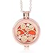 Adecco LLC Crystal Infinity Love Aromatherapy Essential Oil Diffuser Necklace Rose Gold Hollow Locket Pendant Jewelry for Bride,3 Felt Pads