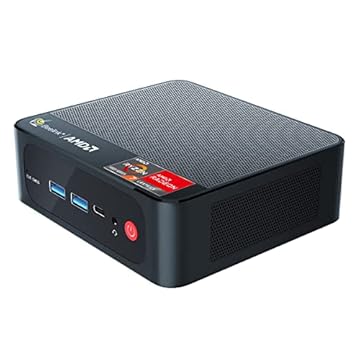 Beelink SER5 Mini PC AMD Ryzen 7 5850U (8C/16T, até 4,4GHz), Mini computador 16GB DDR4 RAM 500GB M.2 2280 PCIe3.0x4 SSD Dual LAN, suporta tela 4K três telas/WiFi6/BT5.2/Office Micro PC