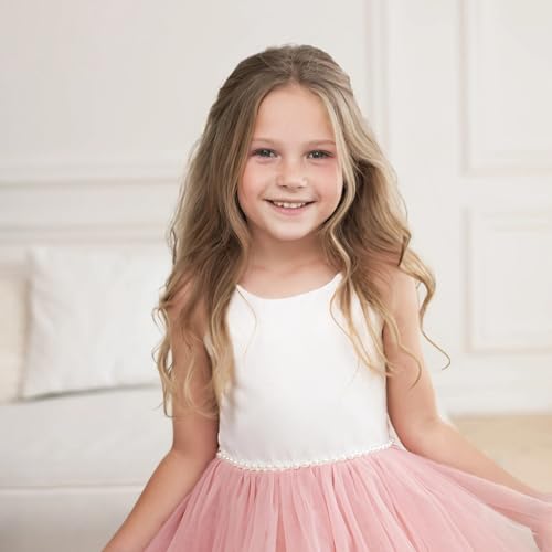 MCieloLuna Puffy Tulle Flower Girls Dresses Sleeveless First Communion Dress for Girl O-Neck Summer Party Princess Gown4