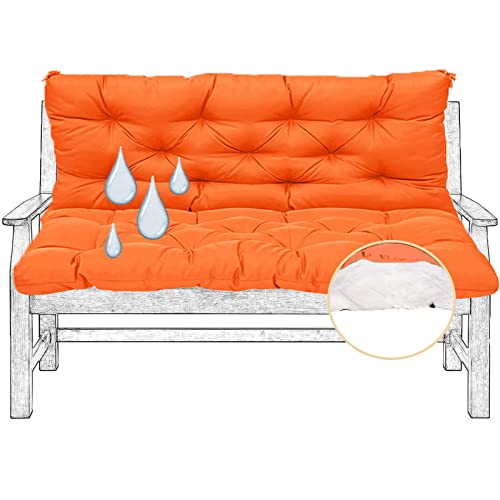 Coussin pour balancelle 3 places orange 119x101 cm imperméable et épais