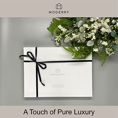 Moderry Set Of 4 Heat Resistant Cork Placemats For Dining Table With Free Set Of 4 Matching Drink Coasters Marble Design 16 X 12 Inches Cork Backed Hard Placemats (Honey Oak) #TOP2