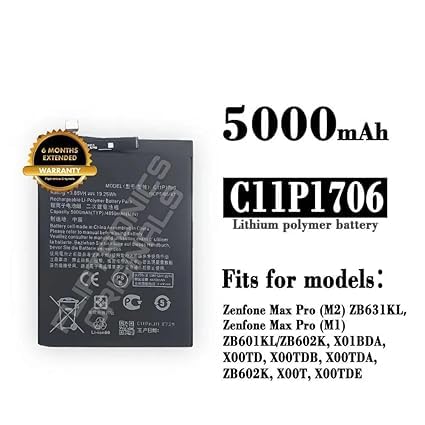 Image of C11P1706 Battery for Asus Zenfone Max Pro M1 / M2 Battery with 6 Month Warranty**** (X66)