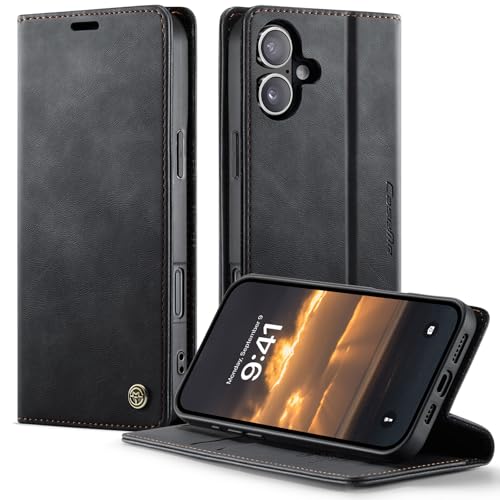 owlhold Coque iPhone 17 Housse Antichoc en Cuir PU Premium Fentes Cartes Etui [Blocage du Signal RFID] Pochette de Portefeuille avec Fonction Support Case à Rabat pour iPhone 17 - Noir