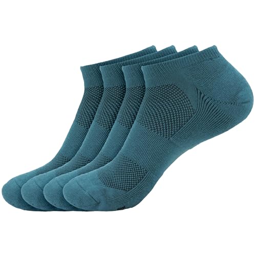 Image of BambooMN Men and Women's Rayon from Bamboo Low Cut Ankle Socks for Sports, Work and Everyday Wear - 4 Pairs - Unisex Sizing