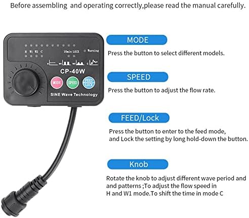 電動水中ポンプ 海洋水族館波メーカー、100V-240V強力なパワーポンプ