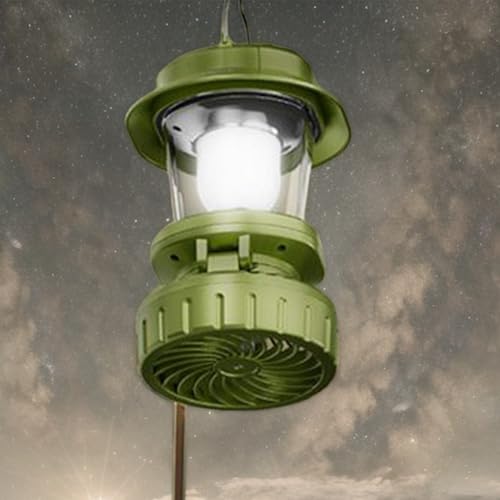 Lampe solaire de camping rechargeable USB avec ventilateur autonome