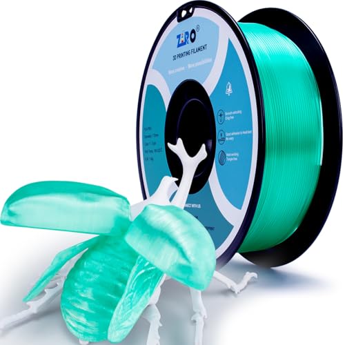 ZIRO 3D Printing Filaments, Translucent Series, 2.2lb 1.75mm Spool, Cyan