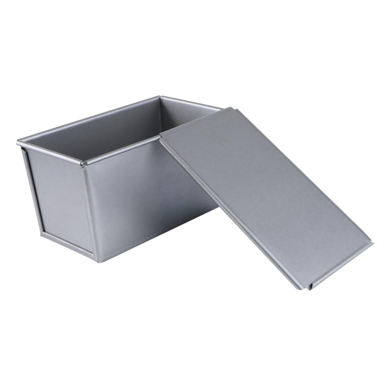 Moule pain de mie rectangulaire à couvercle coulissant et revêtement argenté