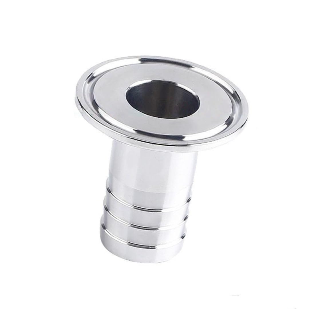 Conector de púas for manguera sanitaria de acero inoxidable 304 - Virola de triple abrazadera, resistente a los rayos U-V, alta presión, reutilizable, dispositivo compacto(63mm x 77.5mm)