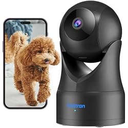 owltron Indoor Camera 2K, 360 Cameras for Home Security with Motion Detection, Baby Monitor with Phone App, 2.4G WiFi Pet Cam with Night Vision & 2-Way Audio