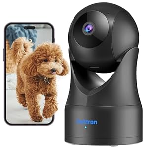 owltron Indoor Security Camera 2K, 360 Camera for Home Security with Motion Detection, Baby Monitor Camera with Phone App, 2.4GHz WiFi Camera with Night Vision & 2-Way Audio, Works with Alexa