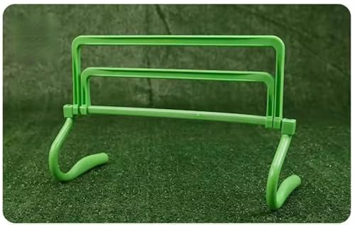 サッカー ハードル トレーニングセット 高さ4段階調節可能 携帯用ハンドル付き アジリティ ラダー ジャンプ 練習器具 サッカー フットサル 陸上 バスケ 野球 ラグビー 卓球 テニス アジリティー 俊敏性 反射神経 腸腰筋 柔軟性 故障予防 (グリーン