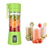 Portable Blender USB Rechargeable, Cordless Mini Personal Blender Juicer Cup, Single Serve Smoothie Blender Fruit Mixer, Small Travel Blender with 110-Watt Base - Shakes, Smoothies, Baby Food