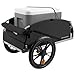 Retrospec Rover Hauler Bike Cargo Trailer - Foldable Frame with Weather-Resistant Fabric & 80lb Capacity - Universal Bike Trailer for 20-29in Wheels - Includes Safety Flag & D-Ring Anchors