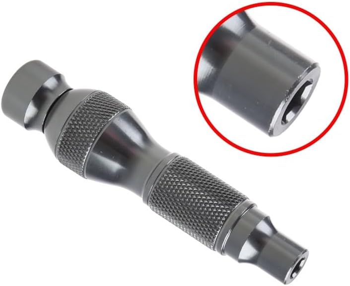 Garden Tools Parts Mini Screwdriver Bits Holder 6.35mm Aluminum Alloy Handle for Shank 1/4" Bit Strong and Durable
