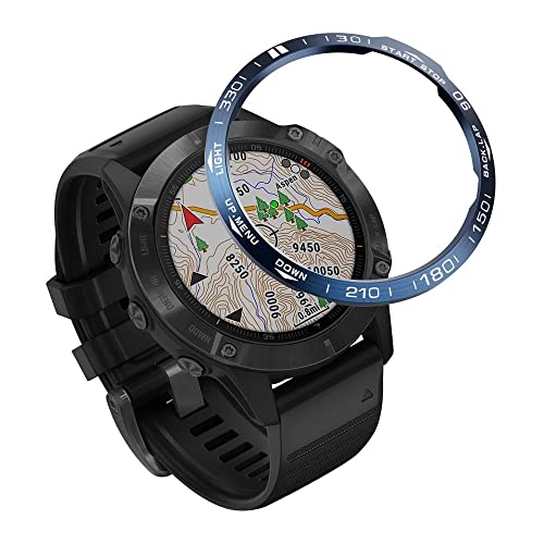 Lunette Garmin Fenix 6X Pro bague acier anti-rayures protection antichoc
