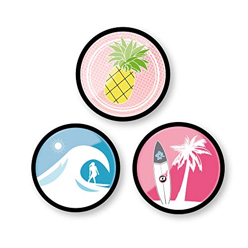 Nikidom  Chapas Mochila Roller Aloha  Paquete 3 Unidades