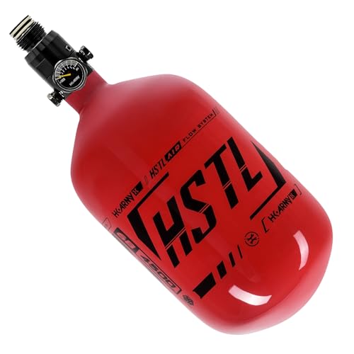 HK Army 68ci 4500psi HPA Paintball Tank - HSTL Carbon Fiber (Red/Black)