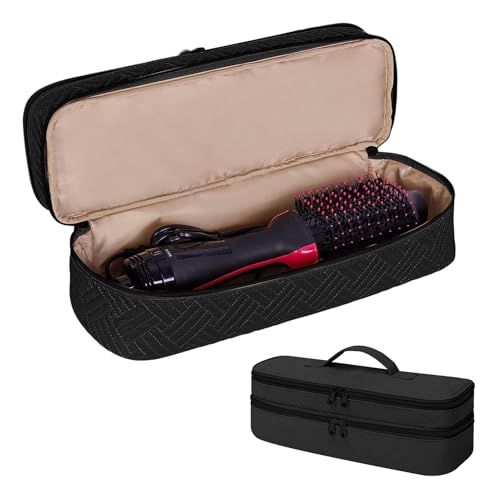 Estuche de transporte para secadora, organizador de herramientas para el cabello, bolsa de almacenamiento portátil de viaje, soporte compacto, cepillo de peinado y accesorios, diseño protector ligero