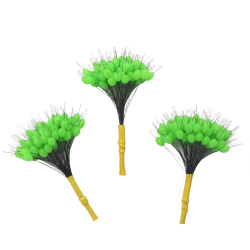 Super Big Fishing Stops 300 Pieces Soft Silicone Fishing Bobber Stopper,Beads Float Sinker Stops