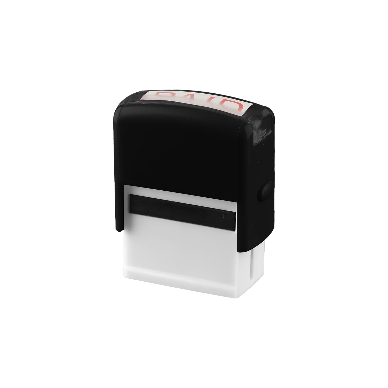 Tabanzhe Black Paid Stamp Self Inking Rubber Stamp Red Ink Office Stamps Pre-Inked Refillable Business Stamps For Work Documents Notice Message Cards(Black)
