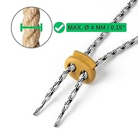 Kordel Stopper, 2-Loch, 10 Stück, in Braun, für bis Ø 4 mm Kordeln, Band Klemme Jacke, Bekleidung, Rucksack, Gummikordel Stopper, Schnellverschluss Schnürsenkel, Schnur Rutsche, Tanka Kordelstopper – Ansicht 5