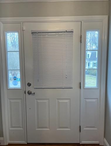 magnetic shades for steel door windows | 1'' magnetic blinds for metal doors | glass door white mini blinds or covers |25" x 40" or 68" (white 25" x 68")
