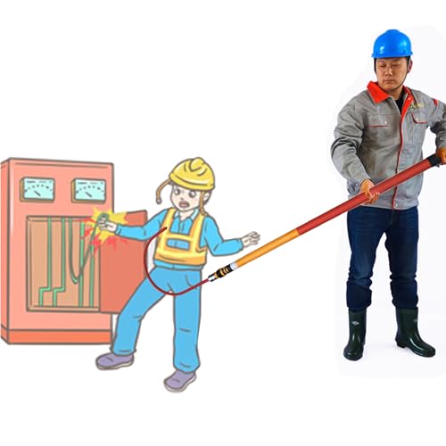 Pértiga de rescate para evitar electrocución con varilla retráctil de 300 cm para electricistas