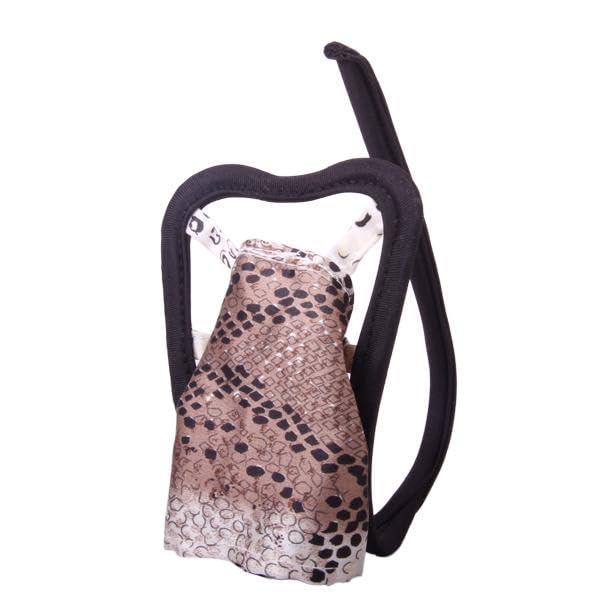 MYADDICTIONMen Heart-Shaped C-String w/Snake Skin Pattern Sleeve Sheath Thong Underwear Black