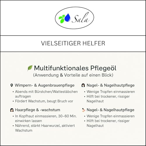 Sala Rizinusöl kaltgepresst BIO 1 L 1000 ml Glasflasche