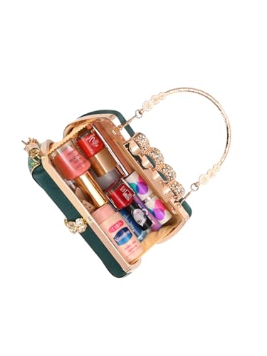 Image of TOOBA Handicraft Pearl Embroidered Clutch Purse For Women with Trendy Design 4-ring Handle & Tassel