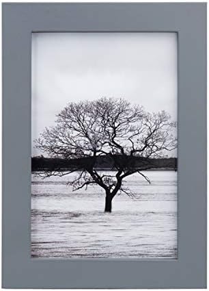 EGOFINE 6x4 Photo Frame White - Made of Solid Wood for Table Top and Wall Mounting