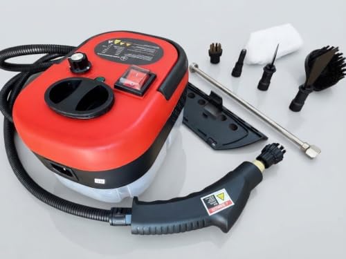 Limpador a Vapor Alta Temperatura 1200ml 110V Vermelho | Limpeza Profissional, Para Sofás e Estofados, Tanque Transparente, Aquecimento Rápido, Uso Doméstico